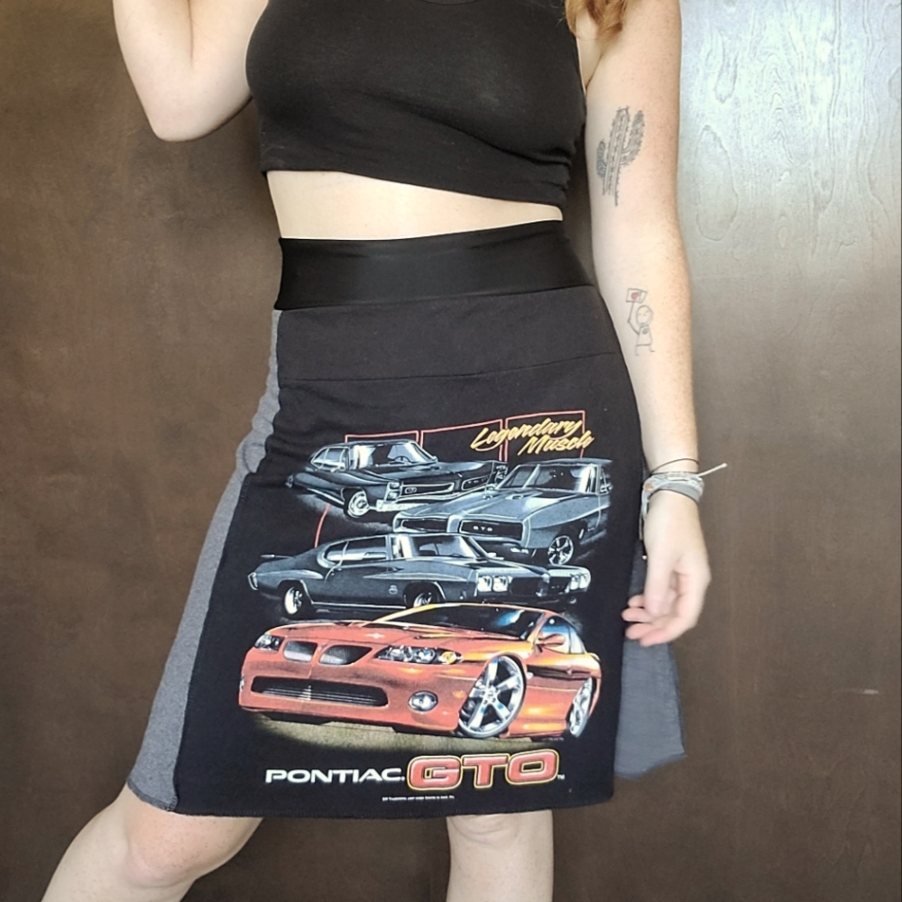 Y2k Handmade Patchwork Moto Boho Yallternatove Wester Biker Car Midi Skirt
